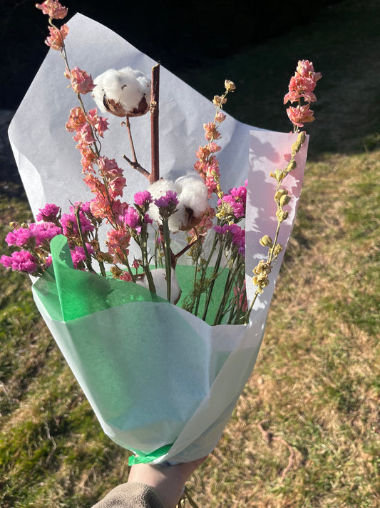 • Bouquet coton fushia