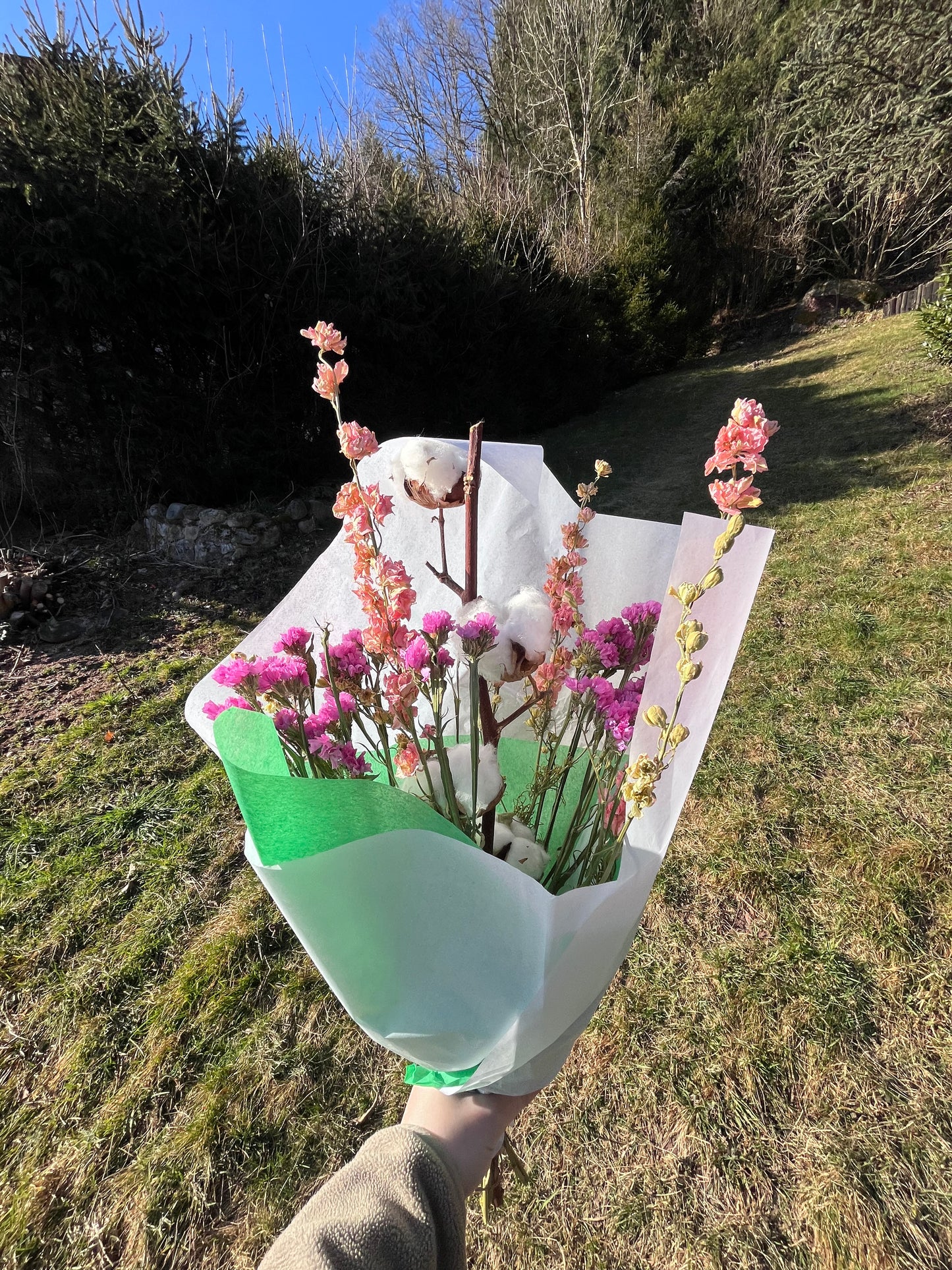 • Bouquet coton fushia